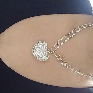 Bling heart toggle necklace fashion jewelry y2k McBling